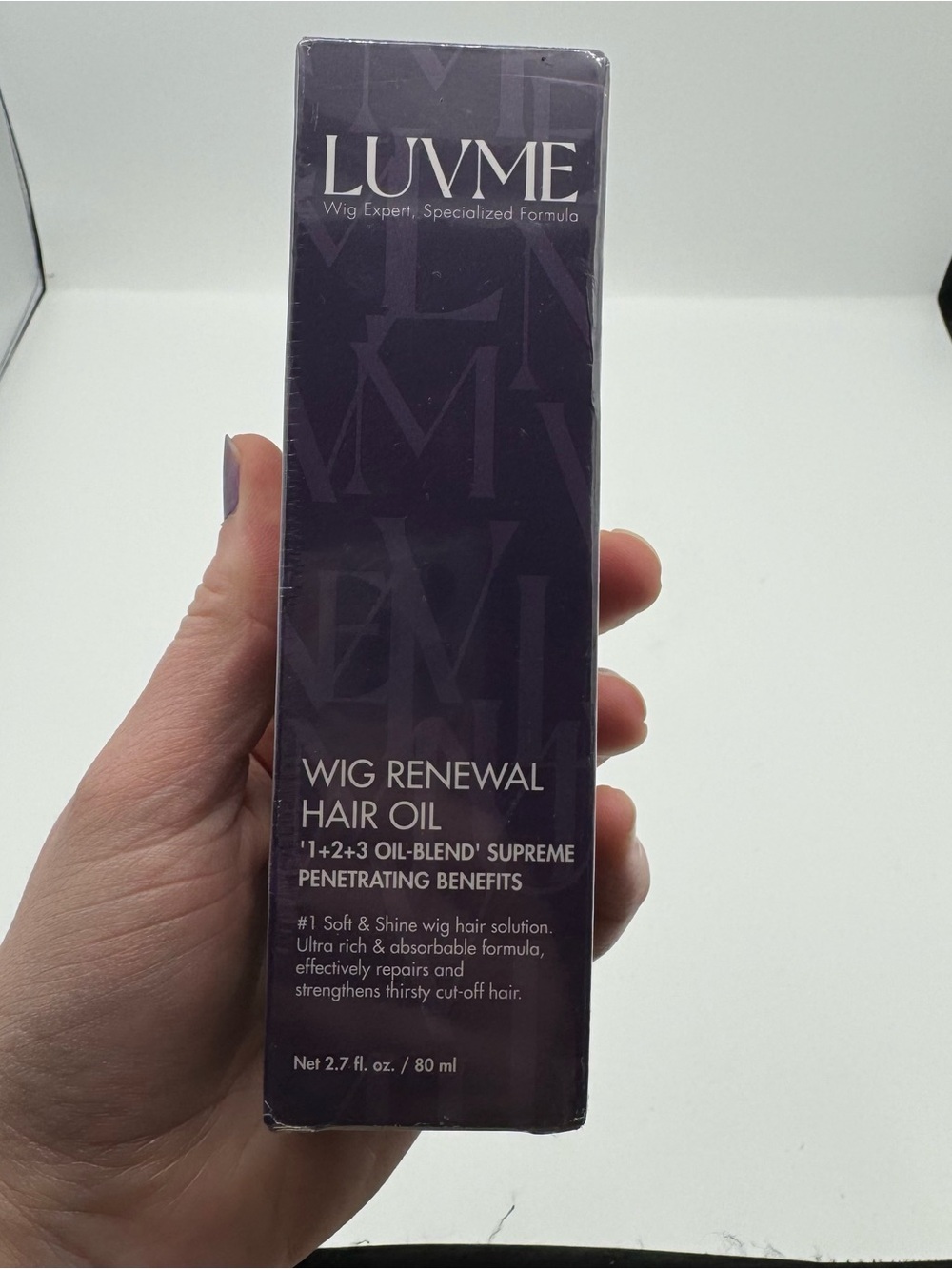 Luvme Wig Renewal Hair Oil Repairs Dry Damaged Hair Boosts Shine Controls Frizz - Picture 4 of 4